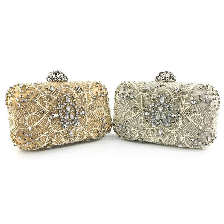 Fashion woman evening small clutch bag bridal clutch purse party pearl clutch evening handbag - Yembifashion