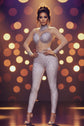 White Diamante Bodysuit