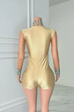 Yembi Fashion luxury silver rhinestone romper featuring a high-density crystal bustier and high-waisted sparkly shorts layout on a nude illusion sheer mesh long sleeve bodysuit