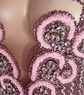 Side Train pink Rhinestone Dress-Birthday Dress.