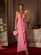 Laury ruched wetlook maxi dress for women