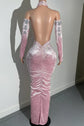 LOLITA RHINESTONE FEATHERS DRESS