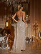 Strapless sequin maxi dress for women