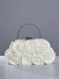 Edy White Flower Satin Bag
