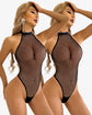 Vero  Mesh Halter Bodysuit
