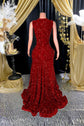 Red stunning sequin Dress