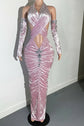 LOLITA RHINESTONE FEATHERS DRESS