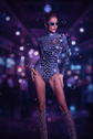 RAI RHINESTONE TASSEL BODYSUIT
