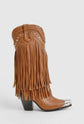 Elsie Western Stud Fringe Toe Cap Western Boots