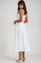 French style lace-up A-line maxi dress – elegant high waist long dress”