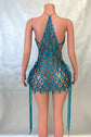The Ultimate Crystal Embellished Turquoise Mini Dress for Luxury Events