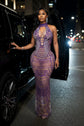 Lisa Off Shoulder Prom Dress in purple