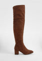Black  Knee High Heeled Boot