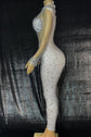 White Diamante Bodysuit