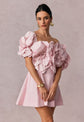 Floral print mini dress for women
