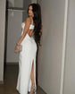 White Off Shoulder Bodycon Long Bandage Dress
