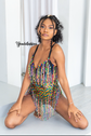 Rainbow Dotty Booty Sequin Short and Bra set