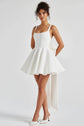 White Off-The-Shoulder Puff Mini Dress Eileen Bubble Skirt Corset Luxury Birthday Dress Yembi Fashion