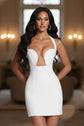White Off-The-Shoulder Puff Mini Dress Eileen Bubble Skirt Corset Luxury Birthday Dress Yembi Fashion (Copy)