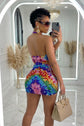 Multicolor Sequin Mini Dress for Women | Luxury Crystal Bodycon Party Dress