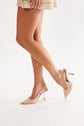Angle Strap Slingback Sandals – Beige Chic Minimalist Heels with Modern Fit