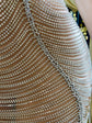 A sparkling Crystal Silver Bling Rhinestone Birthday Dress for ladies, featuring shimmering rhinestones and elegant details, perfect for special occasions.