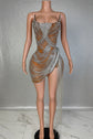 Nude Mini Tassel Dress | Bodycon Party Dress for Women | Yembi Fashion