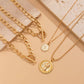 Gold Cascade Layered Necklace – Dainty Multi-Strand Statement