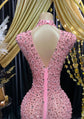 RAI PINK DIAMANTE DRESS