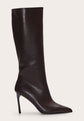 Brown Knee High Heeled Boot