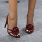 Floral Sandals  High Heels