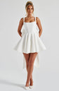 White Off-The-Shoulder Puff Mini Dress Eileen Bubble Skirt Corset Luxury Birthday Dress Yembi Fashion