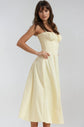 French style lace-up A-line maxi dress – elegant high waist long dress”
