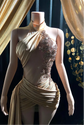Gold Mni Dress -Mini Wrap Dress