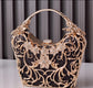 Vintage fashion metal flower luxury clutch delicacy twinkle ladies diamond evening bags - Yembifashion 