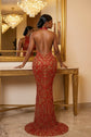 The Ultimate Red Rhinestone Maxi Dress with Abstract Crystal Branches