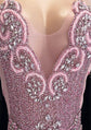 Pink Rhinestone Bodysuit-Luxury Romper suit
