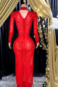 Amazon Red Diamante Dress
