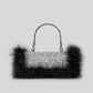Ostrich feather rhinestone handbag - Yembifashion 