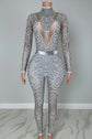 SILVER RHINESTONE BODYSUIT