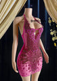 Pink Rhinestone Dress