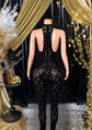 Black Rhinestone Bodysuit