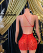 Laure  One Shoulder Rhinestone Embellished Mini Dress