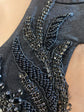 Rafa Black Embellished Mini Dress with Rhinestone Details, perfect for cocktail events.