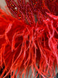 Miki Embllished Red Min Dress