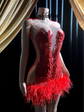 Miki Embllished Red Min Dress