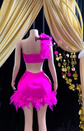 Kim Kardashian-Inspired Two-Piece Tulle Set in soft, flowing fabric for an elegant, chic look.