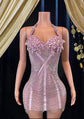 Pink Mini Dress-midi cocktail dress
