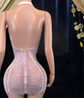 Pink Mini Dress-midi cocktail dress