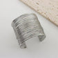 Ingemark Exaggerated Multilayer Thin Wire Open Bangle Women Trendy Punk Hip Hop Wave Cuff Bracelets Grunge Jewelry Steampunk Men